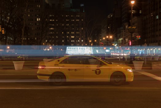 New York City Taxi at Night photo