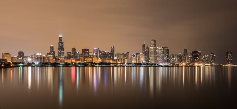 Chicago Skyline at Night photo