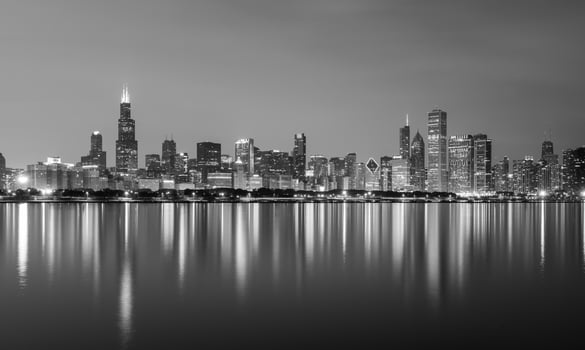 Chicago Skyline at Night photo