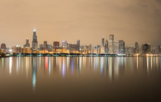 Chicago Skyline at Night photo