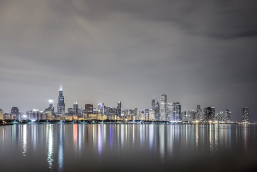 Chicago Skyline at Night photo