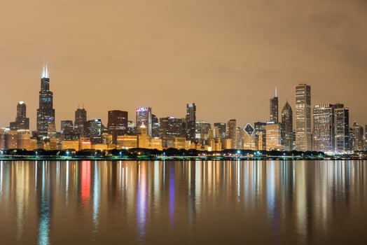 Chicago Skyline at Night photo