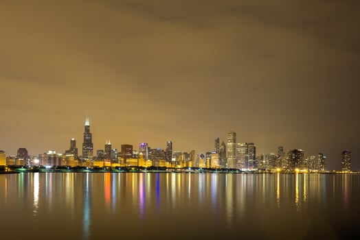 Chicago Skyline at Night photo
