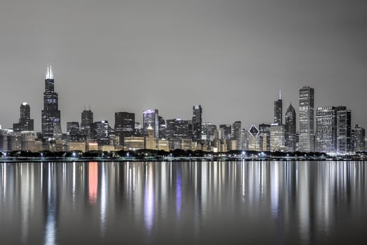 Chicago Skyline at Night photo