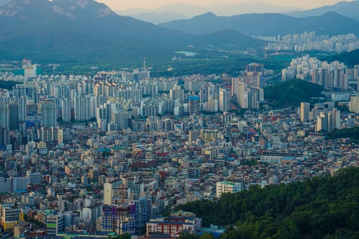 Apartment Landscape in Seoul, Korea photo