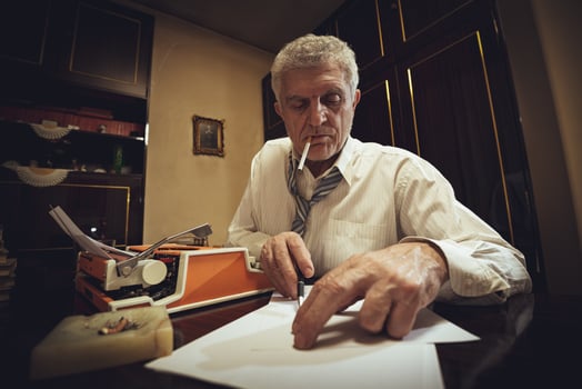 Retro Senior Man Writer photo