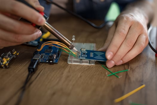 Soldering Electronic Circuit Board photo