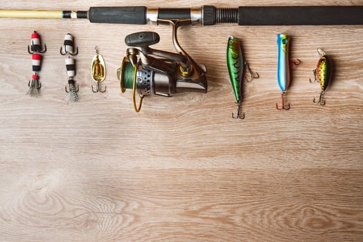 Fishing tackle-fishing spinning,lures photo