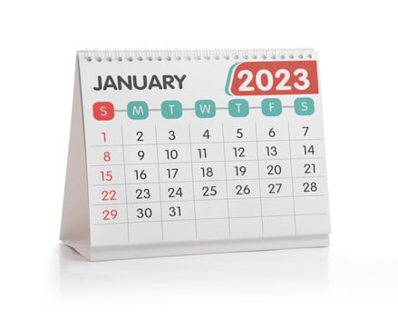 January 2023 Desk Calendar photo