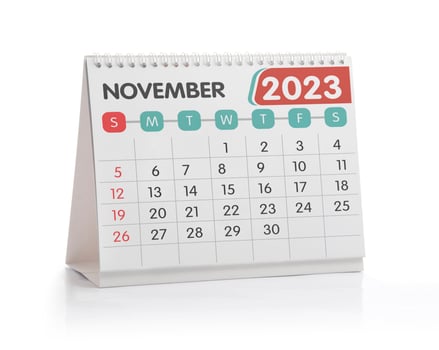 November 2023 Desk Calendar photo