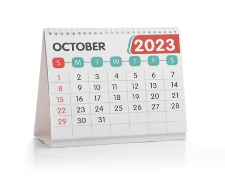 October 2023 Desk Calendar photo