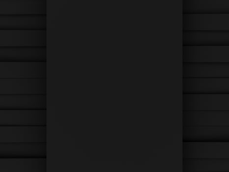 Abstract black 3d background. Elegant black background. paper cut decoration. 3d rendering. photo