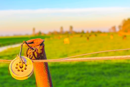 North Germany agricultural nature landscape with sunset. photo