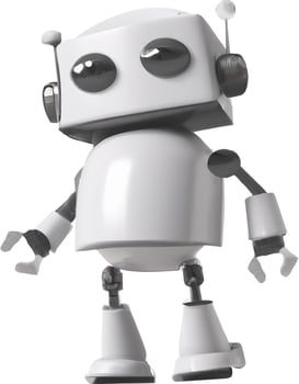 3D illustration. Robot chatbot icon logo realistic design. photo
