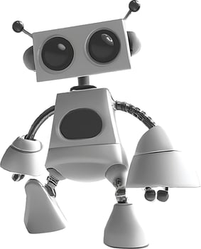 3D illustration. Robot chatbot icon logo realistic design. photo