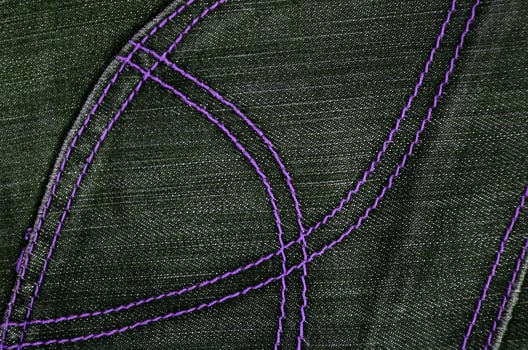 The texture of black denim cloth photo