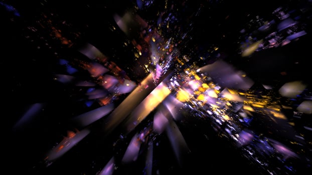 Abstract data center server, business technology blurred Polygonal geometric space, Hi tech digital interior  3D render photo