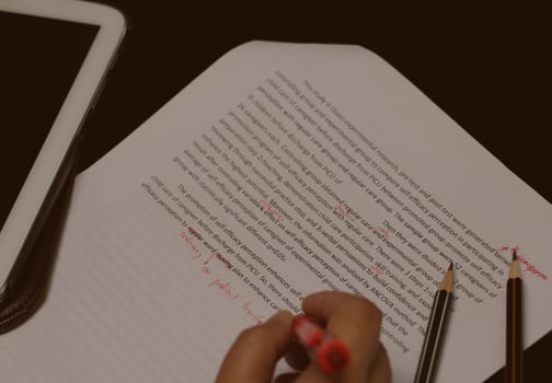 English proofreading sheet photo