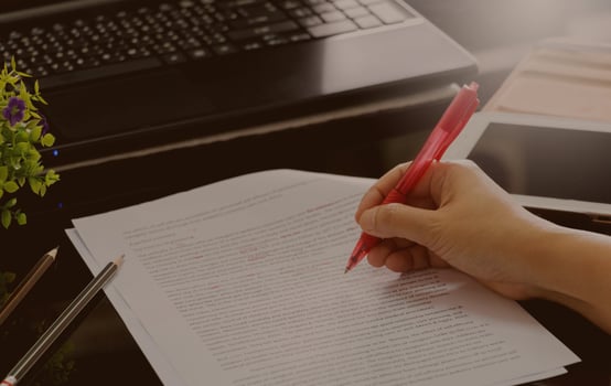 English proofreading sheet photo