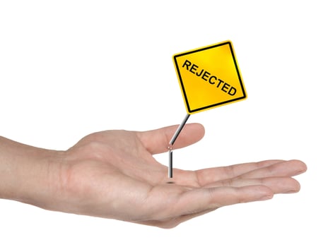 hand symbol with rejected sign isolated , business concept photo