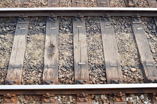 railway rails and sleepers photo