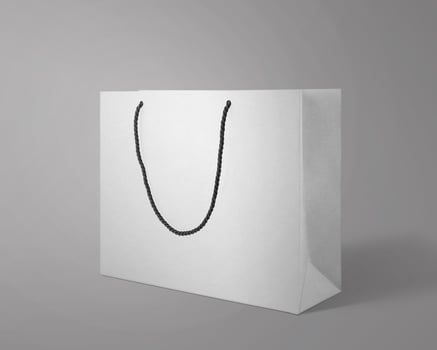 big paper bag mockup design photo