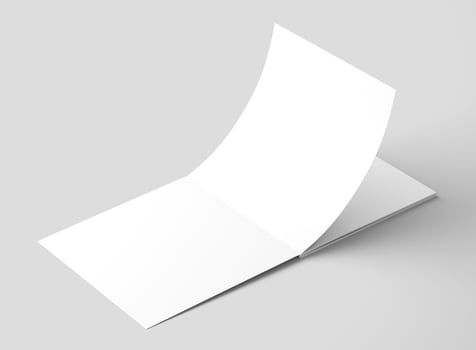 open left side square brochure mockup photo