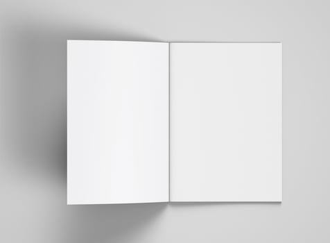 open top view a4 brochure mockup photo