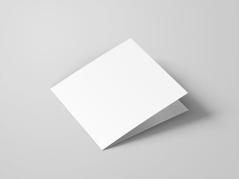 front cover bi fold square brochure mockup photo