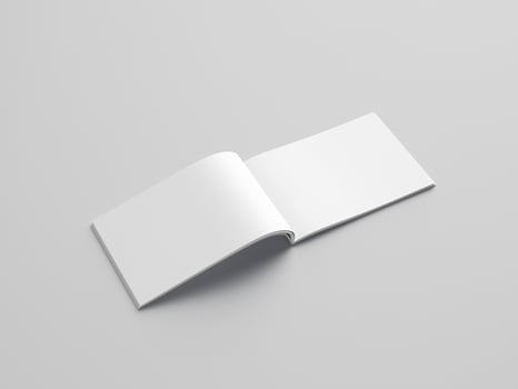 opened landcape brochure mockup photo