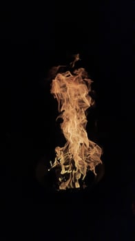 flaming red fire on black background and portrait mode 02 photo