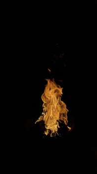 flaming red fire on black background and portrait mode 01 photo