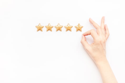 Five stars Customer Experience Feedback Concept photo