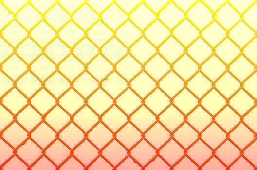 Texture of an old and rusty metal mesh on a neutral colored background photo