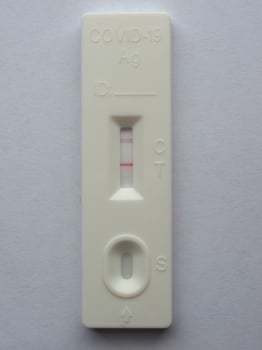 Positive Covid 19 antigen rapid test photo