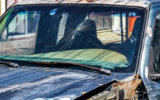 Broken scrap tire rustic cars car Playa del Carmen Mexico. photo
