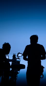 Video or film production studio used in shooting videography or photography and photo sets.