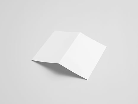 US half fold brochure mockup photo