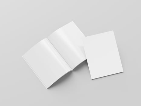perfect binding brochure mockup photo