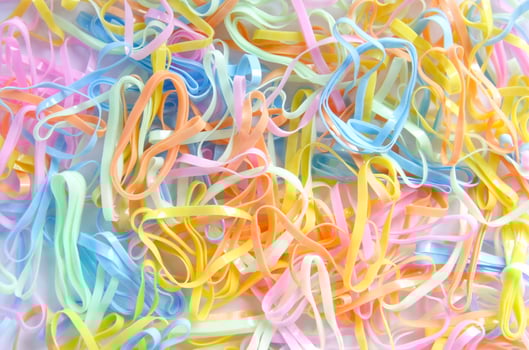 colorful rubber bands as a background photo