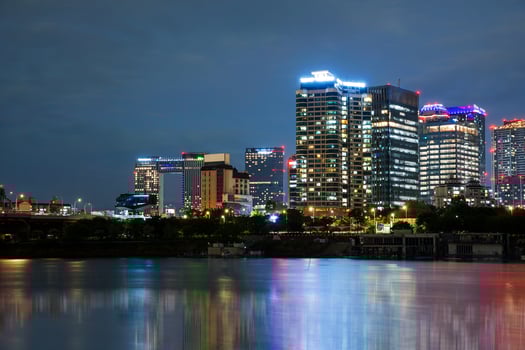 Night view around Nodeul Island in Seoul, Korea photo