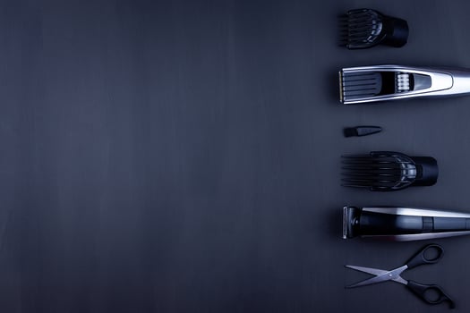 hair clipper black background photo