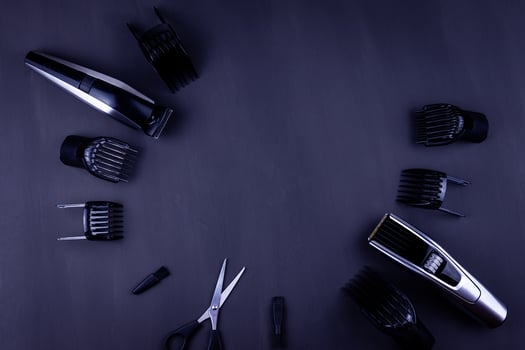 hair clipper black background photo