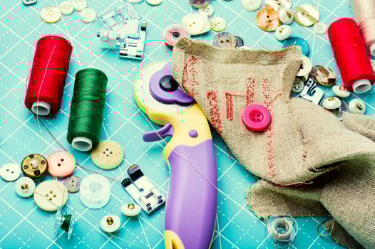 Set sewing supplies photo