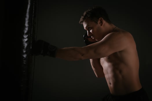 Training On A Punching Bag photo