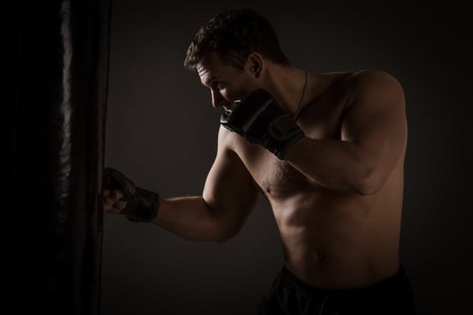 Training On A Punching Bag photo