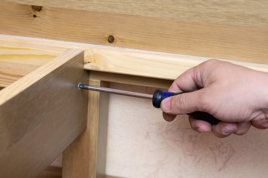 The Assembly of wooden furniture photo