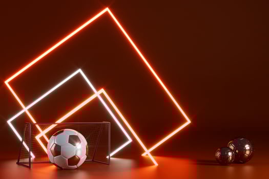 football balls object, sport ball design, football element concept, 3d illustration, abstract football technology, smartphone mobile screen, green grass field, online sport live, casino sport business photo