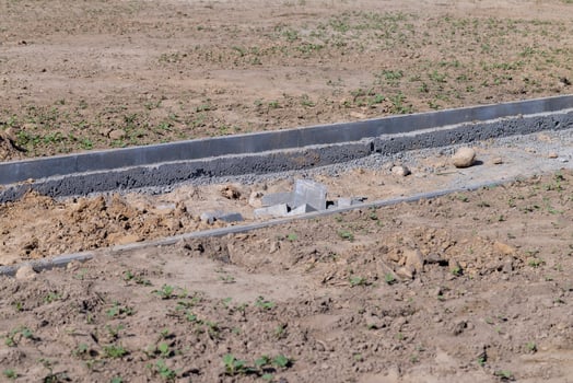 construction of a new walkway in the city park photo