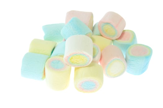 colorful marshmallow isolated photo